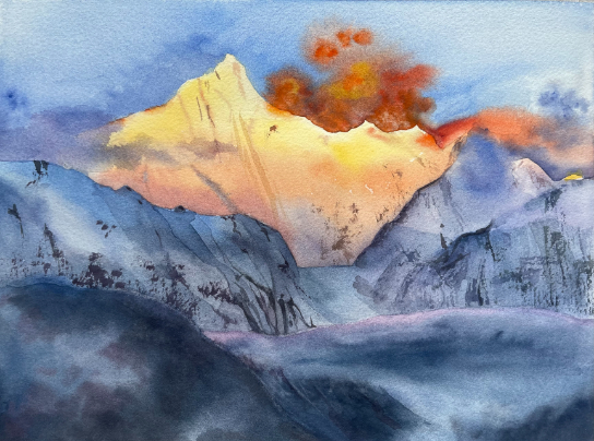 Weckender Sonneraufgang